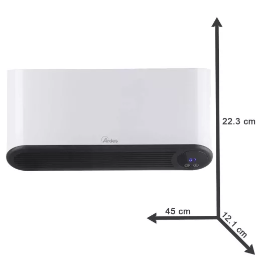ARDES 4W05P PTC kerámiabetétes fali hősugárzó távvezérlővel, IP22 védelem - WaterMarkt.hu