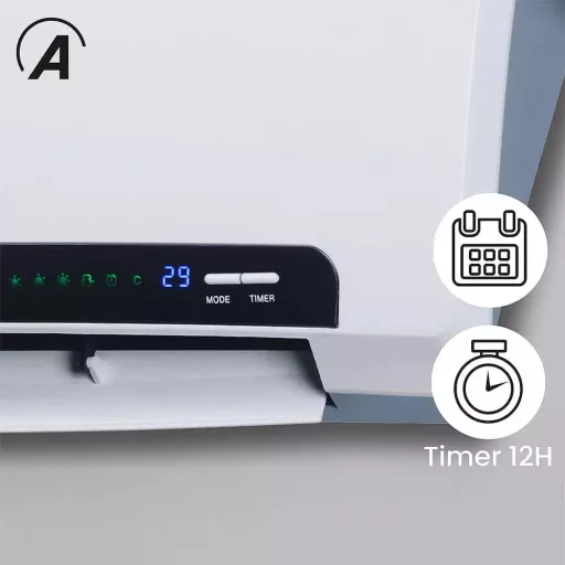 ARDES 4W08P PTC kerámiabetétes fali hősugárzó távvezérlővel, IP22 védelem - WaterMarkt.hu