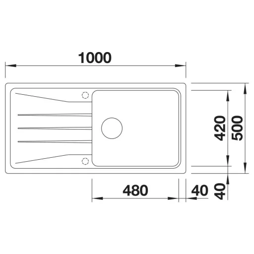 BLANCO SONA XL 6 S antracit exc.n. - WaterMarkt.hu