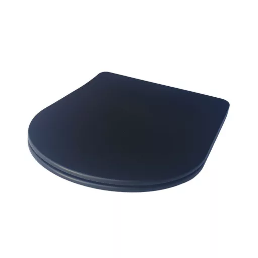 Viva FEKETE BRILLA SLIM L WC ülőke - duroplast - lecsapódásgátlós - levehető klikk - 42 x 36,5 cm - WaterMarkt.hu