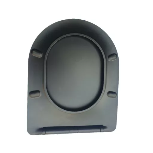 Viva FEKETE BRILLA SLIM L WC ülőke - duroplast - lecsapódásgátlós - levehető klikk - 42 x 36,5 cm - WaterMarkt.hu