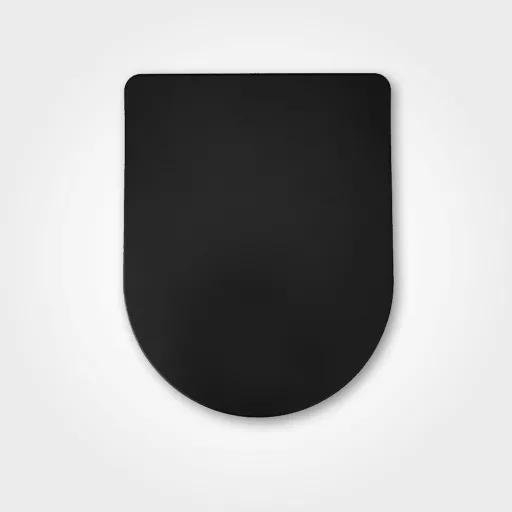 Viva FEKETE BRILLA SLIM XL WC ülőke - duroplast - lecsapódásgátlós - levehető klikk - 46 x 36,5 cm - WaterMarkt.hu
