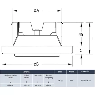 HEATPEX - Légszelep elszívó oldali 125mm ARIA CONNECT - WaterMarkt.hu