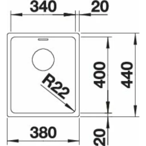 BLANCO ANDANO 340-U exc.nélkül InFino - WaterMarkt.hu