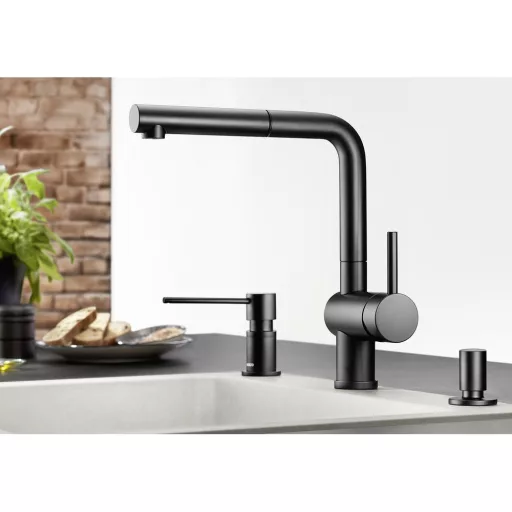 BLANCO LINUS-S matt fekete HD - WaterMarkt.hu