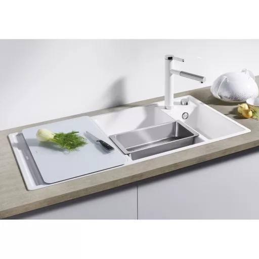 BLANCO AXIA III 6 S bal fekete üveg tart. - WaterMarkt.hu