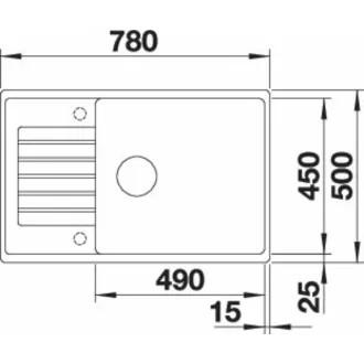 BLANCO ZIA XL 6 S C fekete exc.n. - WaterMarkt.hu