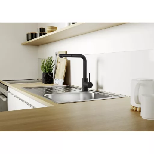 BLANCO MILA-S matt fekete HD - WaterMarkt.hu