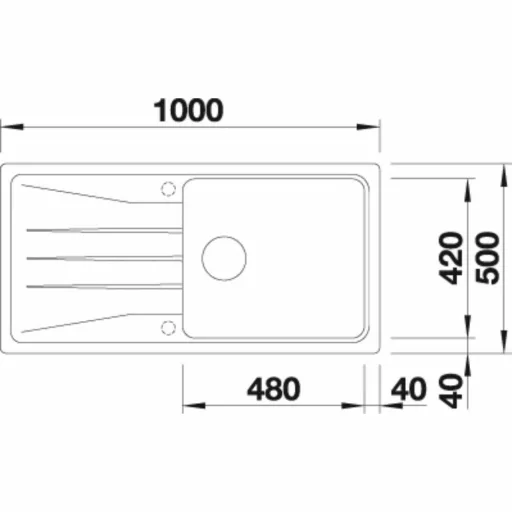 BLANCO SONA XL 6 S törtfehér exc.n. - WaterMarkt.hu