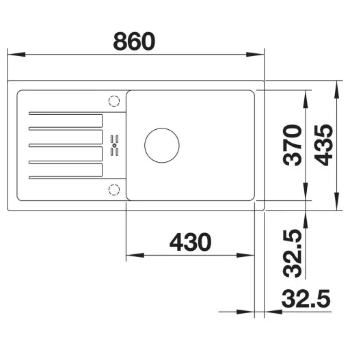 BLANCO FAVUM XL 6 S vulkánszürke exc.nélkül - WaterMarkt.hu