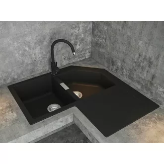 SCHOCK PLUTOS CRISTALITE gránit hatású íves konyhai csaptelep kerámia betéttel - Croma - WaterMarkt.hu