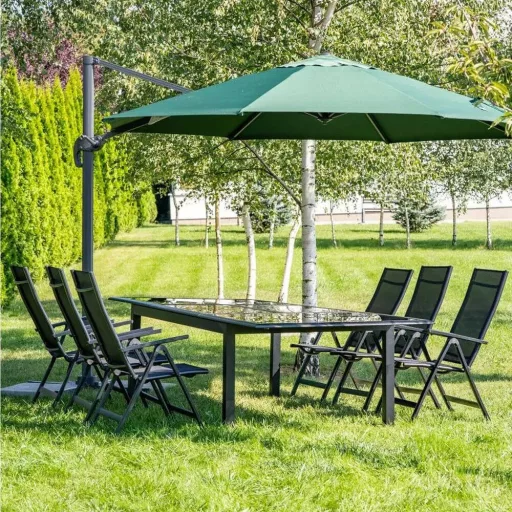 Kazuar zöld kerti napernyő 3.5M - WaterMarkt.hu