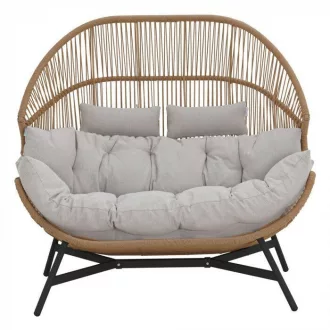 HOLAND rattan dupla kosárfotel bézs - WaterMarkt.hu