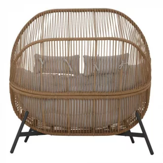HOLAND rattan dupla kosárfotel bézs - WaterMarkt.hu