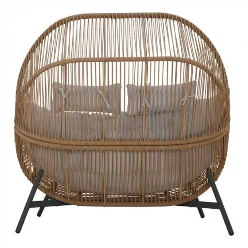 HOLAND rattan dupla kosárfotel bézs - WaterMarkt.hu