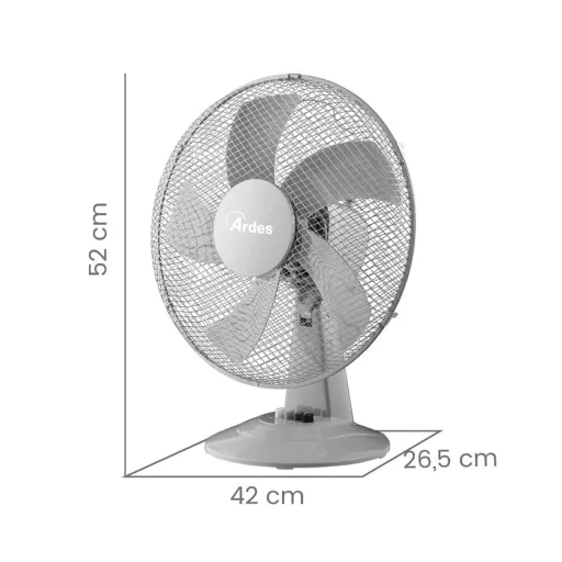 ARDES 5ST40G Asztali ventilátor - szürke - WaterMarkt.hu