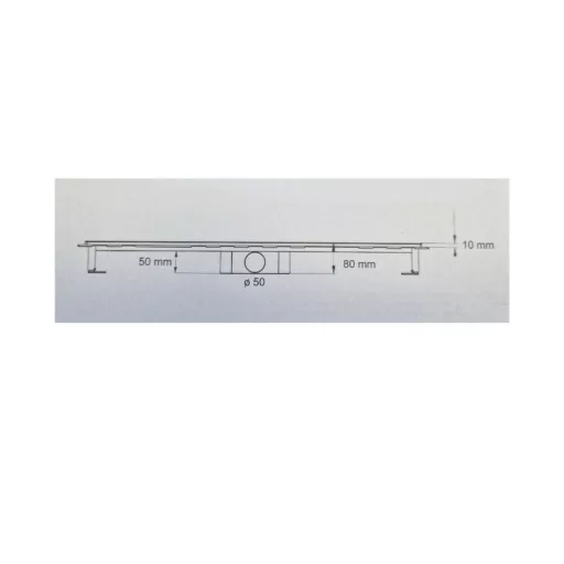 Euro Standard zuhanyfolyóka - MATT FEKETE - Ø 50 mm kifolyással - 60 cm - WaterMarkt.hu