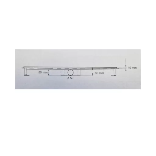 Euro Standard zuhanyfolyóka - MATT FEKETE - Ø 50 mm kifolyással - 60 cm - WaterMarkt.hu