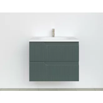 Piramida EURIDIKA fali fürdőszobabútor - műmárvány mosdóval -2 fiókos - PINO ZÖLD - 65 x 48 x 53 cm - WaterMarkt.hu