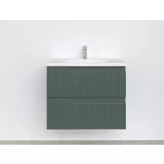 Piramida EURIDIKA fali fürdőszobabútor - műmárvány mosdóval -2 fiókos - PINO ZÖLD - 65 x 48 x 53 cm - WaterMarkt.hu