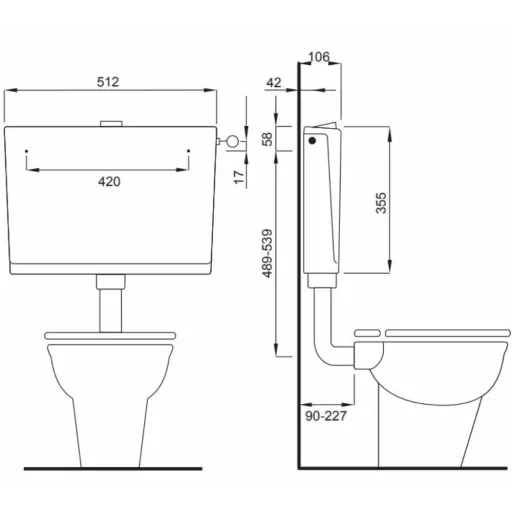 LIV Fortuna extra vékony alacsonyra szerelhető WC tartály - WaterMarkt.hu