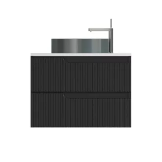 Piramida EURIDIKA fali fürdőszobabútor - mosdópult mosdó nélkül -2 fiókos - PINO FEKETE - 75 x 48 x - WaterMarkt.hu