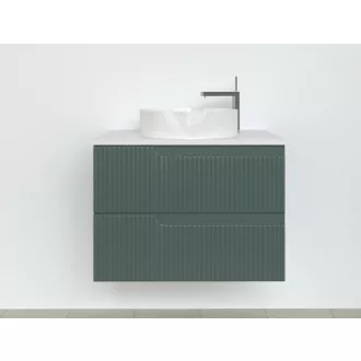 Piramida EURIDIKA fali fürdőszobabútor - mosdópult mosdó nélkül -2 fiókos - PINO ZÖLD - 75 x 48 x 53 cm - WaterMarkt.hu