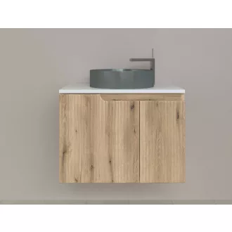 Piramida EURIDIKA fali fürdőszobabútor - mosdópult mosdó nélkül -2 ajtós - PINO TÖLGY - 75 x 48 x 53 cm - WaterMarkt.hu