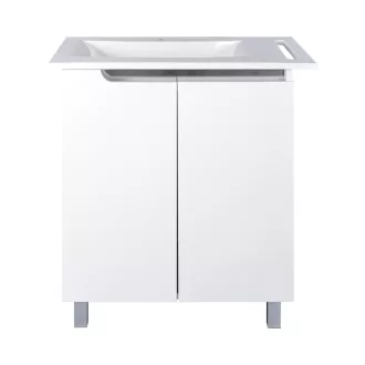 Piramida EURIDIKA fali /álló fürdőszobabútor - műmárvány mosdóval - 2 ajtós - 82 x 73 x 46 cm - WaterMarkt.hu