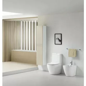 Eros ES OVAL monoblokk WC - perem nélküli - WC ülőkével komplett - WaterMarkt.hu