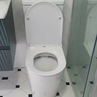 Eros ES AVVA monoblokk WC - perem nélküli - WC ülőkével komplett - WaterMarkt.hu