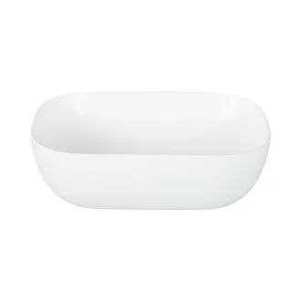 Eros SMILE 3 - PULTRA ültethető - Top Counter - porcelán mosdó - MATT FEHÉR - 46,5 x 32,5 x 13 cm - WaterMarkt.hu