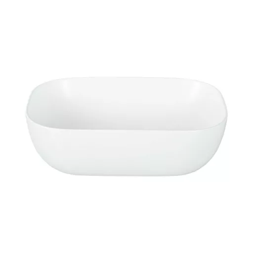 Eros SMILE 3 - PULTRA ültethető - Top Counter - porcelán mosdó - MATT FEHÉR - 46,5 x 32,5 x 13 cm - WaterMarkt.hu