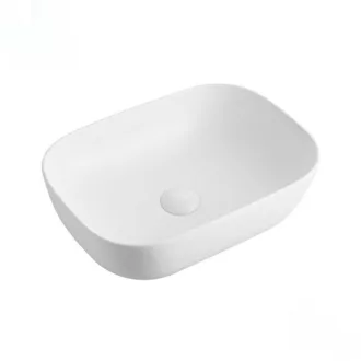 Eros SMILE 3 - PULTRA ültethető - Top Counter - porcelán mosdó - MATT FEHÉR - 46,5 x 32,5 x 13 cm - WaterMarkt.hu