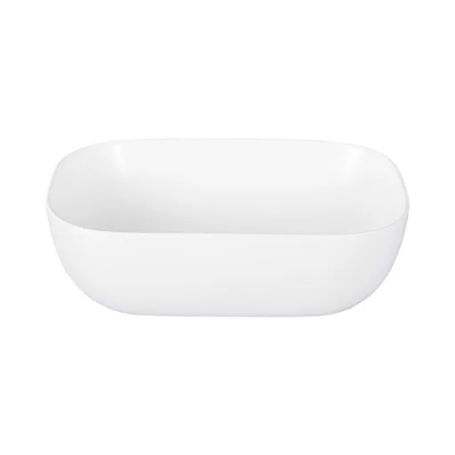 Eros SMILE 3 - PULTRA ültethető - Top Counter - porcelán mosdó - MATT FEHÉR - 46,5 x 32,5 x 13 cm - WaterMarkt.hu
