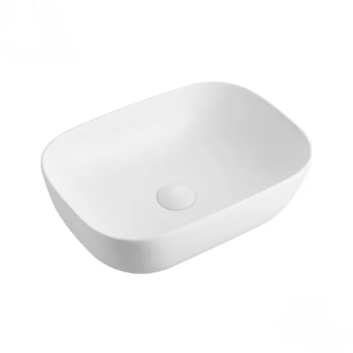 Eros SMILE 3 - PULTRA ültethető - Top Counter - porcelán mosdó - MATT FEHÉR - 46,5 x 32,5 x 13 cm - WaterMarkt.hu