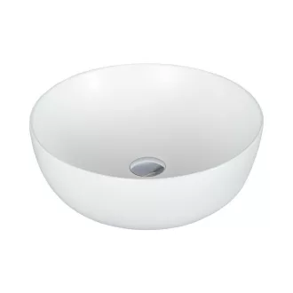Eros RAISE - PULTRA ültethető - Top Counter - porcelán mosdó - MATT FEHÉR - O - Ø 41 cm - WaterMarkt.hu