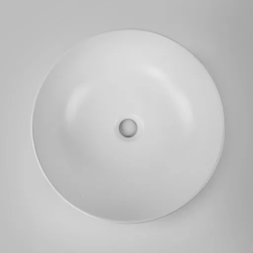 Eros RAISE - PULTRA ültethető - Top Counter - porcelán mosdó - MATT FEHÉR - O - Ø 41 cm - WaterMarkt.hu