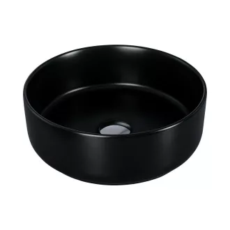Eros SIMPLE 8 - PULTRA ültethető - Top Counter - porcelán mosdó - MATT FEKETE - 36 x 36 x 13 cm - WaterMarkt.hu