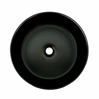 Eros SIMPLE 8 - PULTRA ültethető - Top Counter - porcelán mosdó - MATT FEKETE - 36 x 36 x 13 cm - WaterMarkt.hu