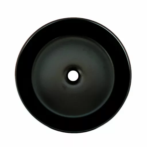 Eros SIMPLE 8 - PULTRA ültethető - Top Counter - porcelán mosdó - MATT FEKETE - 36 x 36 x 13 cm - WaterMarkt.hu