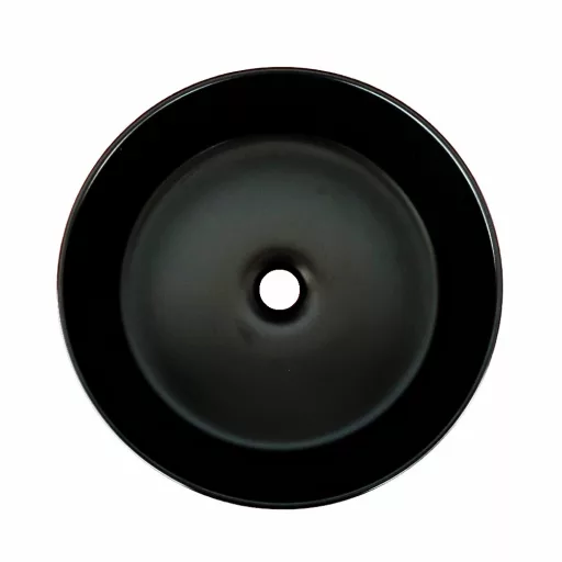 Eros SIMPLE 8 - PULTRA ültethető - Top Counter - porcelán mosdó - MATT FEKETE - 36 x 36 x 13 cm - WaterMarkt.hu