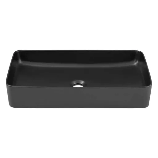 Eros SLIM 2 - PULTRA ültethető - Top Counter - porcelán mosdó - MATT FEKETE - 61 x 35 x 11 cm - WaterMarkt.hu