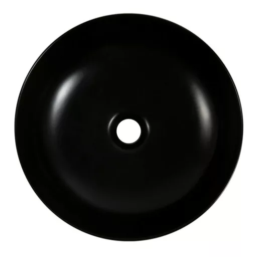 Eros RAISE - PULTRA ültethető - Top Counter - porcelán mosdó - MATT FEKETE - O - Ø 41 cm - WaterMarkt.hu
