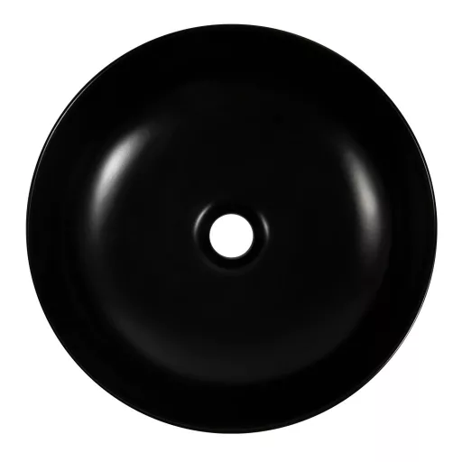 Eros RAISE - PULTRA ültethető - Top Counter - porcelán mosdó - MATT FEKETE - O - Ø 41 cm - WaterMarkt.hu