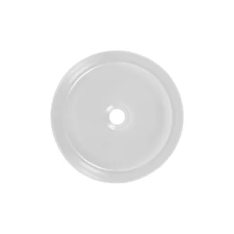 Eros SIMPLE 8 - PULTRA ültethető - Top Counter - porcelán mosdó- MATT FEKETE/FEHÉR - 36 x 36 x 13 cm - WaterMarkt.hu