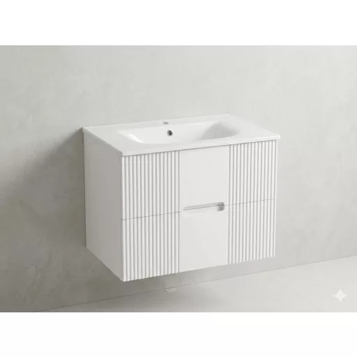 TMP MODENA 60 fali függesztett fürdőszobabútor - SKY E-8099-60 porcelán mosdóval - 61 x 46 x 52 cm