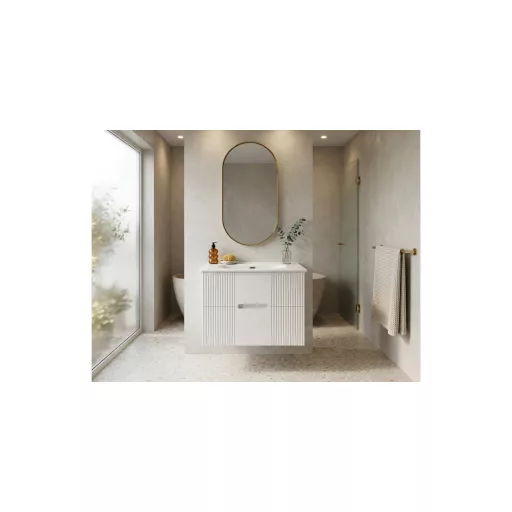 TMP MODENA 75 fali függesztett fürdőszobabútor - SKY E-8099-75 porcelán mosdóval - 75 x 46 x 55 cm - WaterMarkt.hu