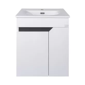 TMP VISION 50 fali függesztett fürdőszobai bútor - SKY 3 E-8099-50 porcelán mosdóval - 51 x 40 cm - WaterMarkt.hu