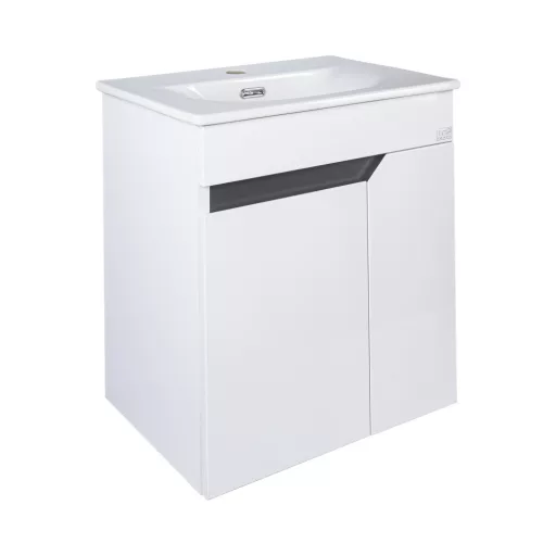 TMP VISION 50 fali függesztett fürdőszobai bútor - SKY 3 E-8099-50 porcelán mosdóval - 51 x 40 cm - WaterMarkt.hu